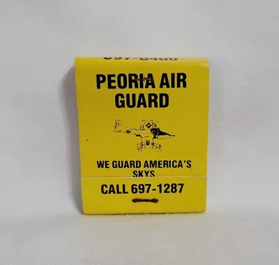 Vintage Peoria 182nd Air Support National Guard Matchbook Illinois Advertising • $14.99