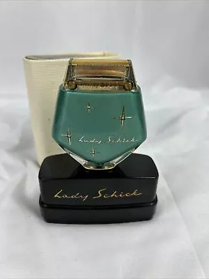 Vintage Lady Schick Works Electric Razor Shaver Century Modern Starburst Green • $14.90
