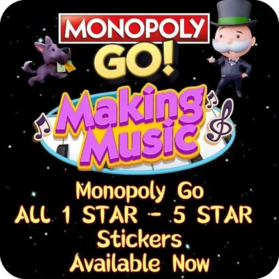 Making Music ⭐ | Monopoly Go ! All Star Stickers | ALL Available Now | Fast • $4.99