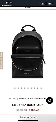 $250 • Buy Oroton Back Pack Black 