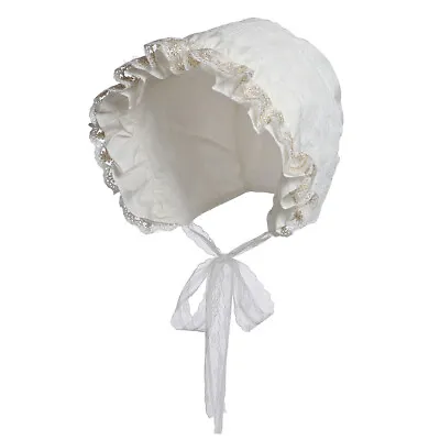 Lolita Girls Victorian Bonnet Prairie Costume Hat Maid Cap Bonnet Hat Halloween • $16.99