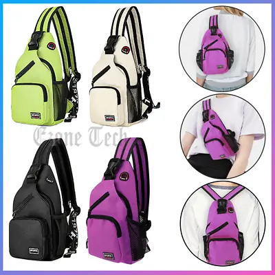 Men Women Sling Bag Chest Fanny Packs Cross Body Casual Sports Shoulder Backpack • $10.75