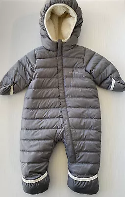 Eddie Bauer Toddler Baby 6 Months Grey Down Snowsuit Jacket Bunting NWOT Unisex • $39.99