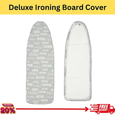 $14.16 • Buy Deluxe Ironing Board Cover Padded Thick Felt Cotton Fitted Cover Ironing Board