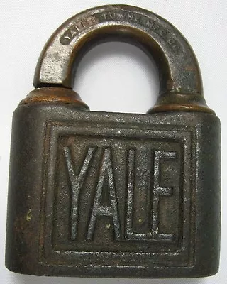 Antique Steel & Brass Lock Yale & Towne Stanford CT • $15