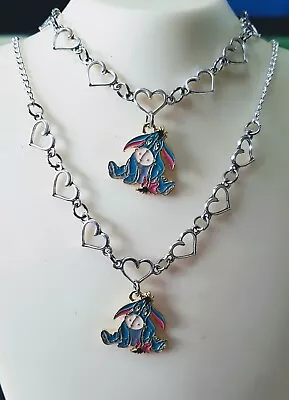 Eeyore Necklace And Bracelet S/plated Chain Jewellery Girl's Boy's W/Gift Bag • £5.50