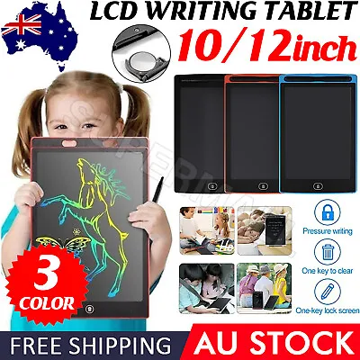 8.5 /10 / 12  LCD Writing Tablet Drawing Board Colorful Handwriting Pad OZ • $13.99