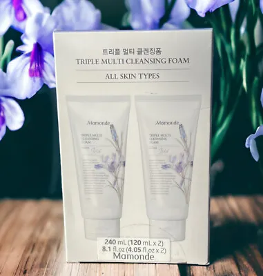 MAMONDE Triple Multi Cleansing Foam - Iris Flower - Exp 07/24 (Korean Face Wash) • $19.22