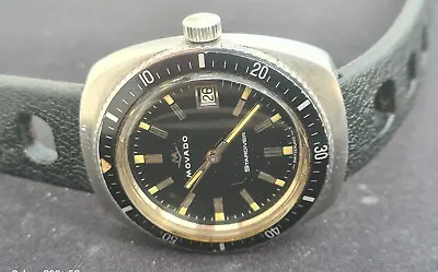 Movado Stardiver Vintage Diver Super Sub-Sea 60s Diver Watch • $2170