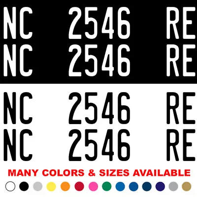 Custom Boat Registration Numbers Jet Ski Letters Decals Set Of 2 4  X 20  Xl • $14.36