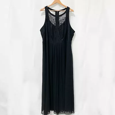 City Chic Panelled Lace Bodice Sleeveless Maxi Dress UK 24 • £18.23