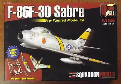 1/72 F-86F-30 Sabre Pre-Painted Quick Kit Squadron #7006 Factory Sealed MISB • $16.99