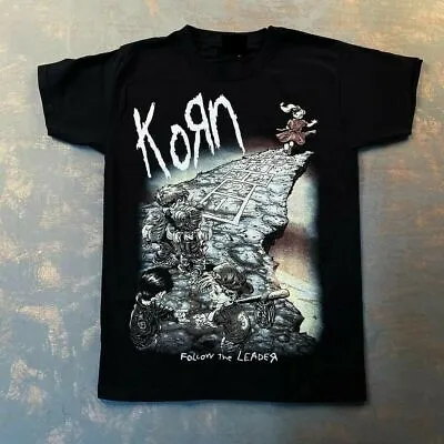 $21.98 • Buy Hot!! Design Vintage Metal Band #KORN T-shirt 1990s Short Sleeve Black S-5XL