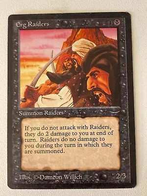 Magic The Gathering MTG Arabian Nights Erg Raiders Dark LP  (Beta Bob) • $5.35