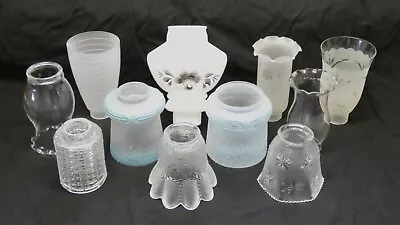 Selection Of Vintage/antique Glass Lamp Shades & Chimneys • $6.95