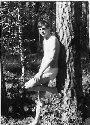 ORIGINAL VINTAGE PHOTO: Man Male Shirtless Nature Retreat Underwear 60's 60s • $10