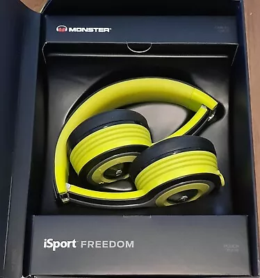 Monster ISport Freedom Headphones Wireless Sport Audio W/Box Tested • $44.95