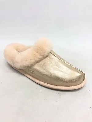 UGG Women's Moraene Iridescent Slippers House Shoes Gold 1112505 • $62.99