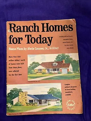 1953 Mid-Century Magazine  Ranch Homes For Today  By Alwin Cassens Jr. Archt • $18.11