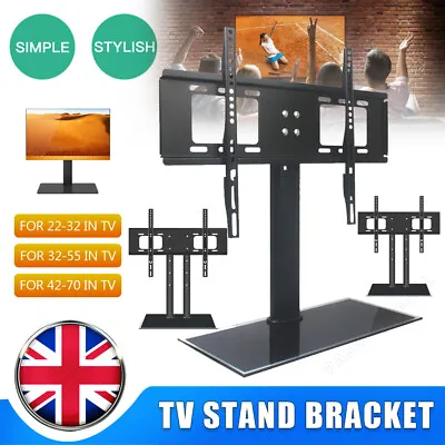 Universal Desk Table Top TV Stand Bracket LCD LED Plasma VESA Mount 22-70 Inch • £24.99