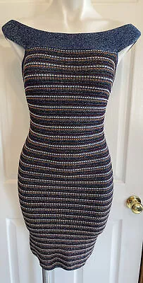 Missoni Metallic Sparkly Knit Sleeveless Mini Bodycon Dress Size 40 S 4 F8 • $90