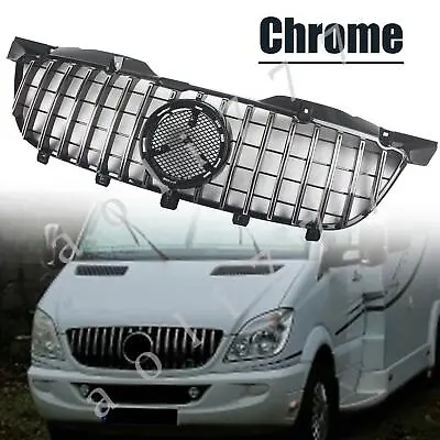 Front Radiator Grille Outlet Chrome For Mercedes Benz W906 Sprinter 2009-2013 • $193.33