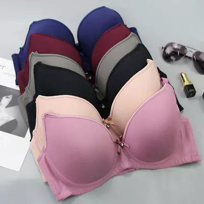 UK Size New Women Sexy Bra Padded  Smooth Solid Multiway Strapless Push Up Bra • £9.98