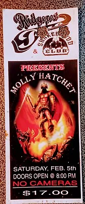 Molly Hatchet Concert TicketSatFeb.5th @ The Ridgeport Pub ($17 Original Cost) • $22.50