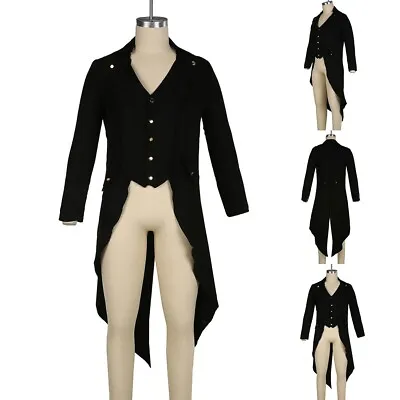 Sophisticated Men's Steampunk Retro Victorian Punk Tailcoat Coat Clothes Frock • $29.66