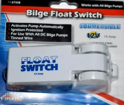 Automatic Float Switch For Bilge Water Pump 12V Boat Marine Boater Sports 57438 • $14.99