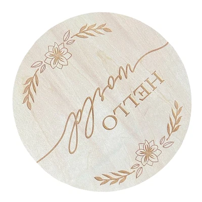 (L2)Hello World Baby Sign Photo Prop Baby Announcement Sign Ornament 15cm Shower • $6.24