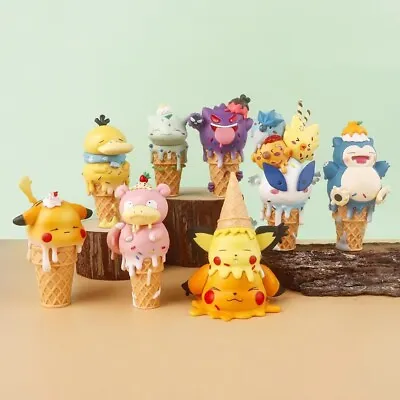 £18.99 • Buy Pokemon Ice Cream Cone Design Pikachu Kirby Jigglypuff Eevee Gengar Anime Figure