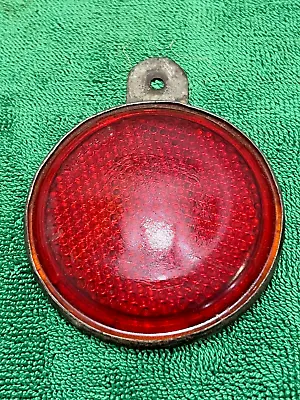 Vintage 1940s 1950s Saf-T-Ray Bicycle Reflector 3-1/4  Glass Maybe • $25