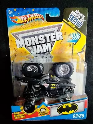 BATMAN Monster Jam Truck 69/80 TATTOO SERIES 1:64 Hot Wheels 2010 NEW Batmobile • $24.95