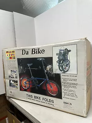 VINTAGE 80s Dahon DA BIKE Original Box Never Used Folding NOS Blue UNBOXING VID • $495.95