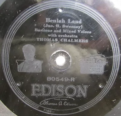 Original Edison Diamond Disc Record Beulah Land & Only A Step To Jesus 80549 • $4.99