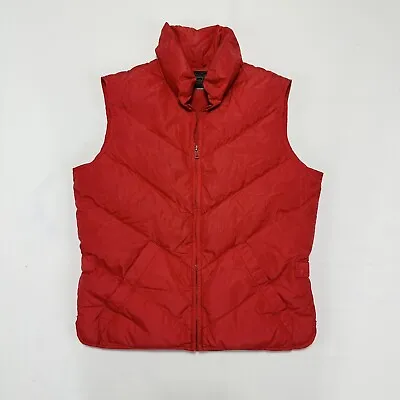 Eddie Bauer Men’s Goose Down Puffer Vest Red Outdoor Hiking Size M/L • $18.99