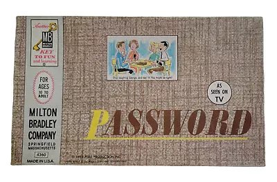 Password Game Vintage Milton Bradley Company 1962 1st Edition 4260 As Seen On TV • $11.93