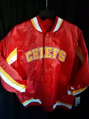 Kansas City Chiefs Men's Quilt Lined Front Snap Starter Jacket XXL • $115.99