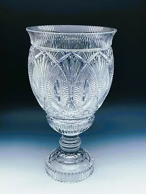 Beautiful Large Waterford Clear Crystal Centerpiece Vase 17.5  X 9.5   Vintage • $1495