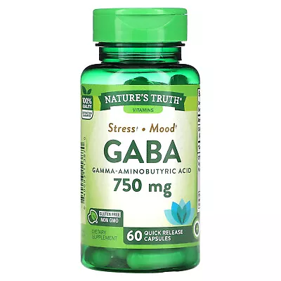 Gaba Gamma Aminobutyric Acid 750 Mg 60 Quick Release Capsules • $14.46