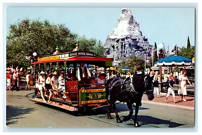 Disneyland Horse Drawn Streetcar At Main Street Anaheim California CA Postcard • $6.47