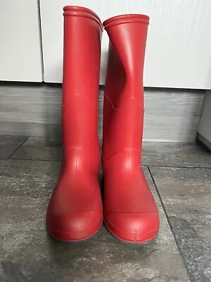 Size 12 Infant Muddy Puddles Red Classic Wellington Boots Wellies Puddle Jumping • £9.99