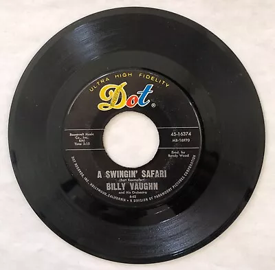 Billy Vaughn - A Swingin Safari / Indian Love Call - Record 45 RPM Single Record • $14.95