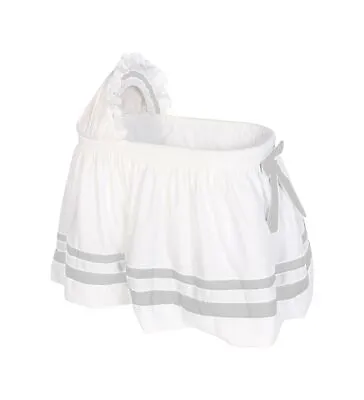 $102.76 • Buy Baby Doll Bedding Modern Hotel Style II Bassinet Skirt, Grey