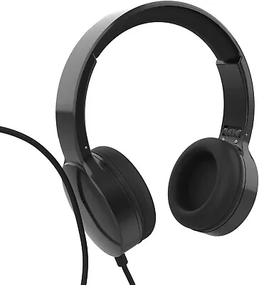 Laser Wired Over Ear Stereo Headphones Black Ultra Comfort Feel • $18.99