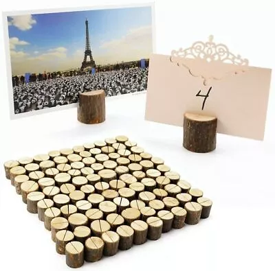 £5.99 • Buy 40/80x Wooden Table Card Holder Number Place Name Menu Stand Wedding Xmas Decor