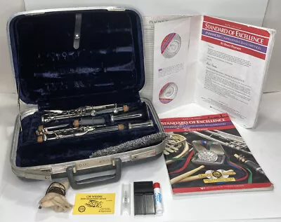 Vintage Conn Model 16 Clarinet W/ Case 2 Mouthpieces Music Books More - EUC • $80