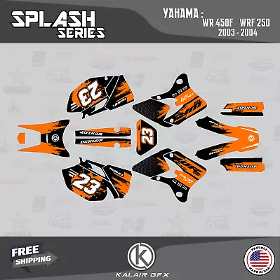 Graphics Kit For YAMAHA WR250F And WR450F Years 2003 2004 Splash - Orange • $82.99
