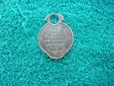 Antique Masons Identifying Accident Tag/Fob WorcesterMass Fob #89387 • $10